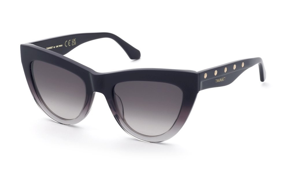 Sunglasses Twinset STW106 (0D78) color viola sfumato lucido lenses brown gradient pink