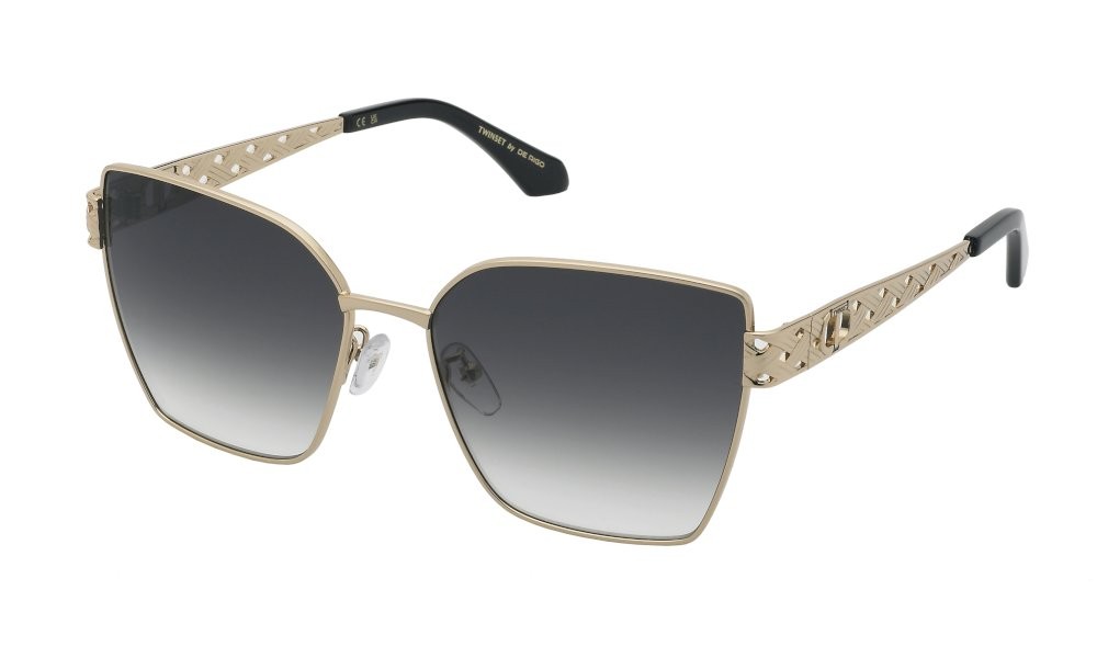 Sunglasses Twinset STW107 (0300) color oro rose' lucido totale lenses smoke gradient