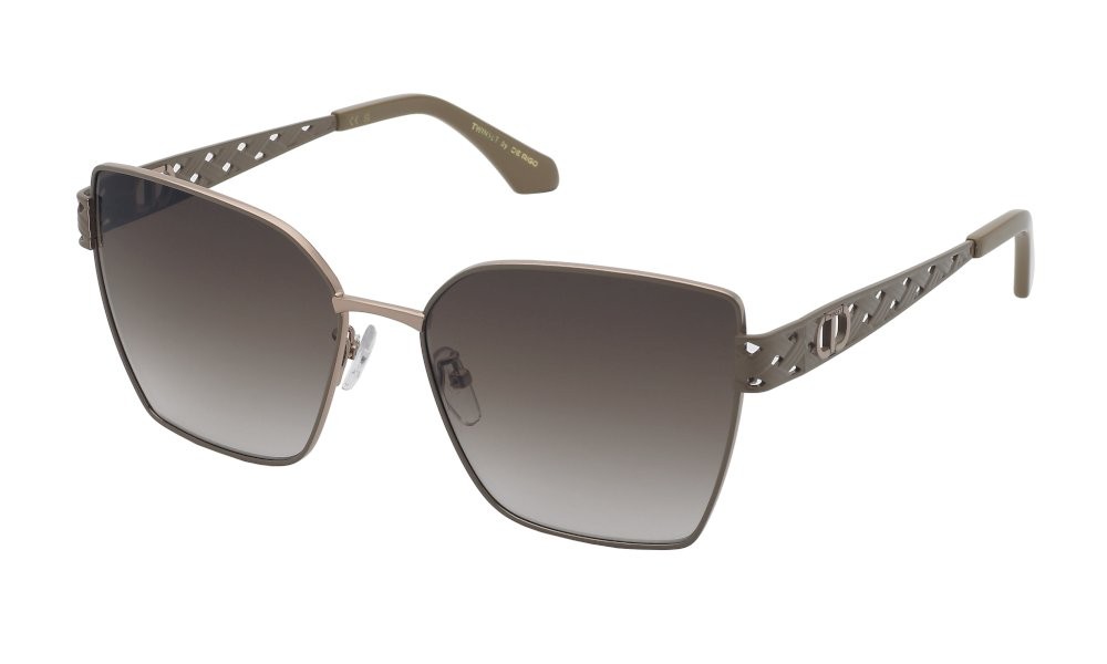 Sunglasses Twinset STW107 (0E59) color oro rosso lucido c/parti colorate lenses brown gradient brown