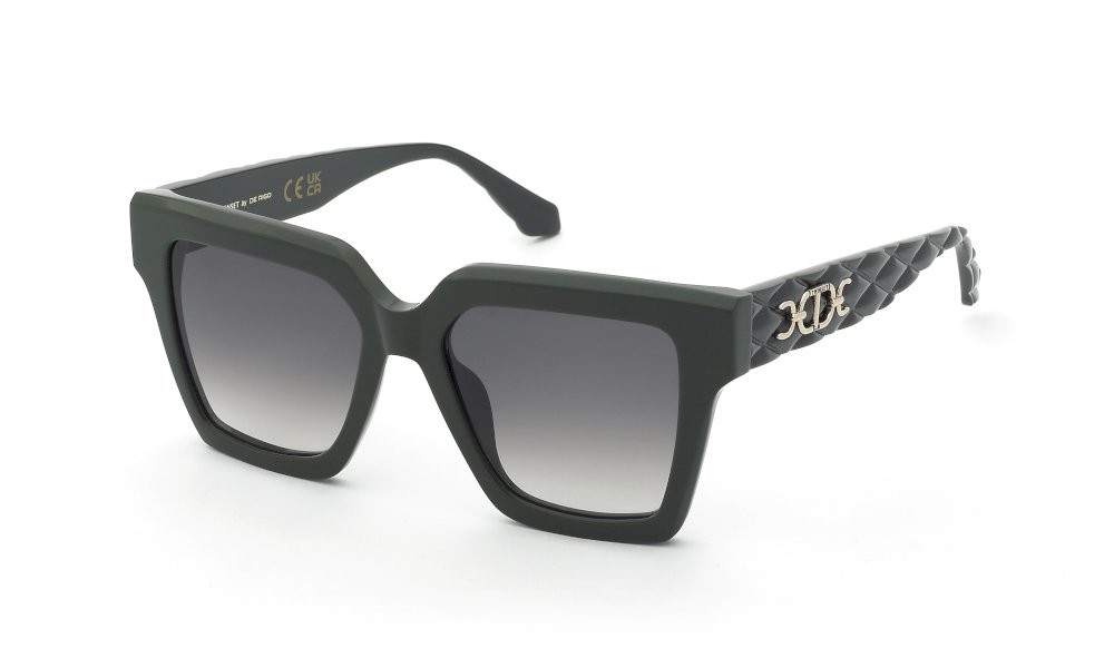 Occhiali da sole Twinset STW110 (0D80) colore verde pieno lucido lenti green gradient brown