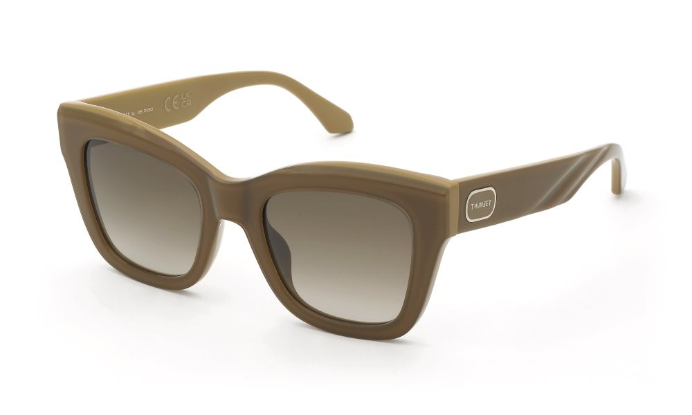 Sunglasses Twinset STW112 (09HT) color beige+beige trasparente lenses brown gradient brown