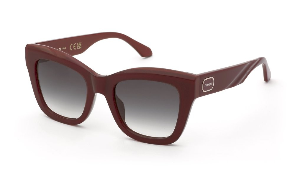 Occhiali da sole Twinset STW112 (09NE) colore top rosso+rosso lucido lenti smoke gradient