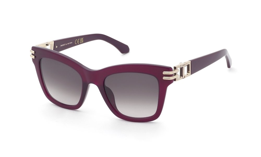 Sunglasses Twinset STW113 (08C1) color vinaccia opalino lucido lenses brown gradient pink