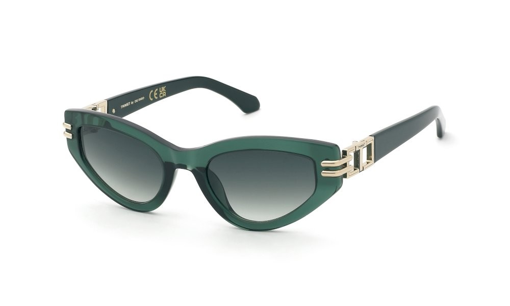 Sunglasses Twinset STW114 (06HQ) color verde bottiglia trasparente lucido lenses green