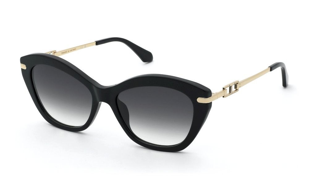 Sunglasses Twinset STW148 (0700) color nero lucido lenses smoke gradient