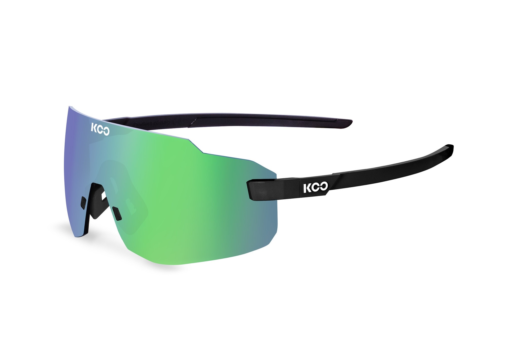 Occhiali da sole Koo Supernova OEY00007912 colore supernova black matt lenti green mirror lens