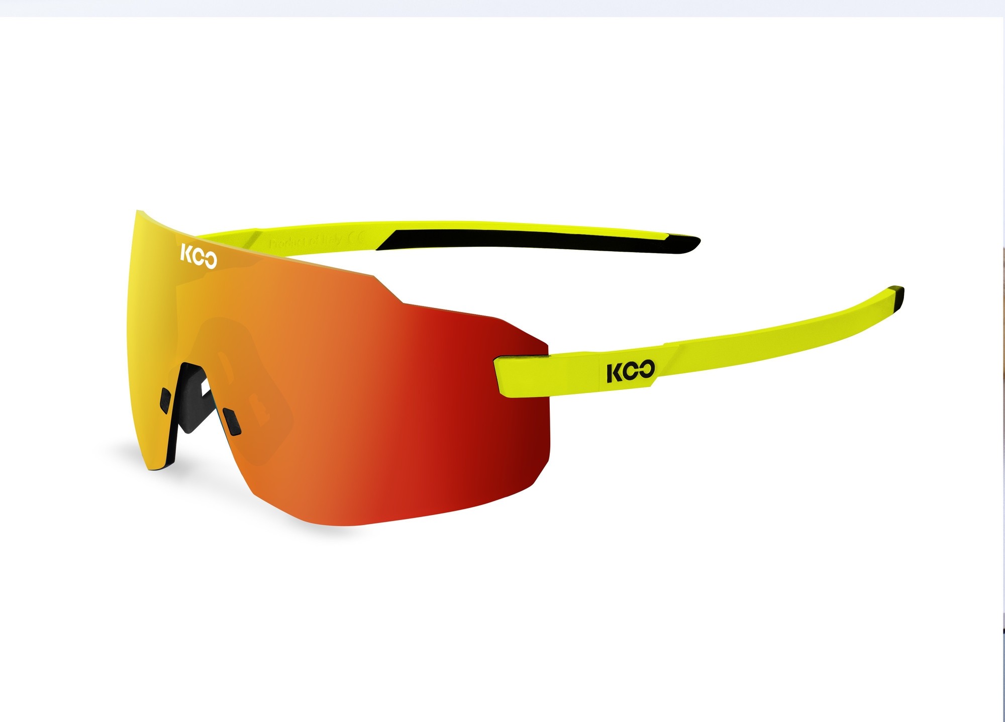 Occhiali da sole Koo Supernova OEY00007902 colore supernova yellow fluo red lenti red mirror lens