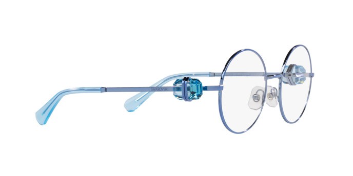 Eyeglasses Swarovski SK 1001 (4005) color azzurro shape round lenses lente demo