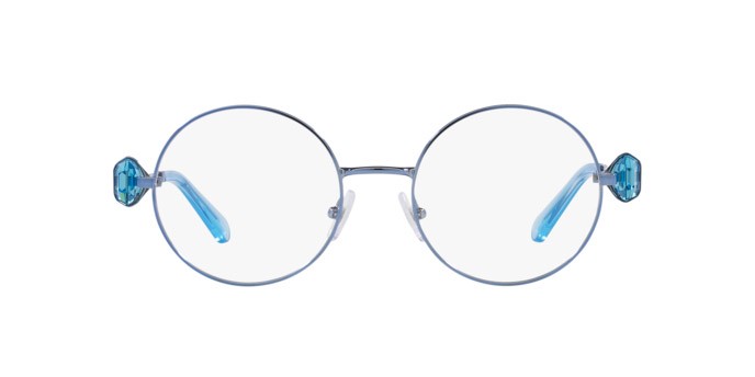 Eyeglasses Swarovski SK 1001 (4005) color azzurro shape round lenses lente demo