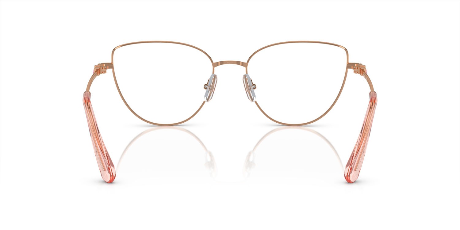 Eyeglasses Swarovski SK 1007 (4014) color oro rose shape cat eye lenses lente demo