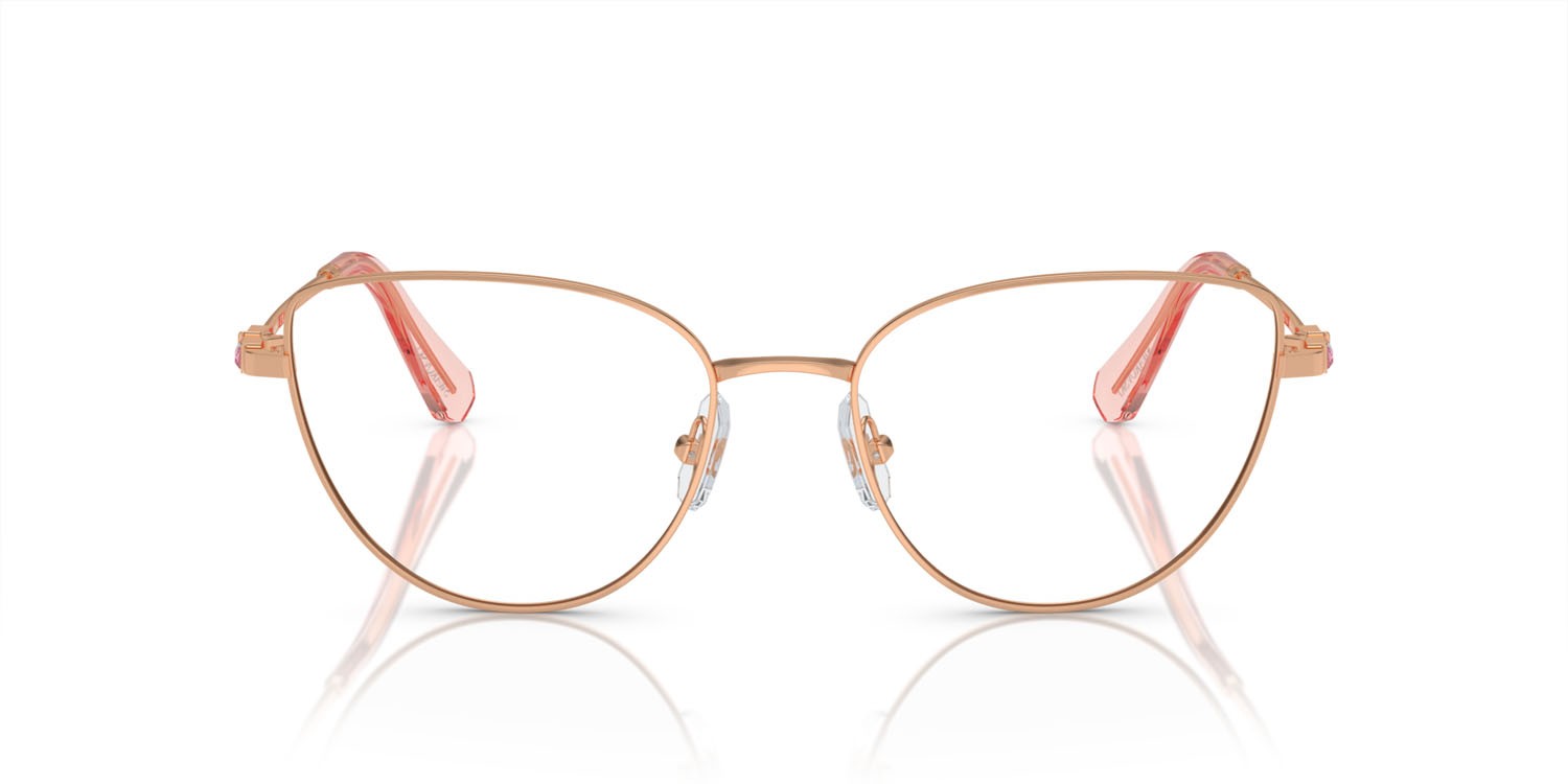 Eyeglasses Swarovski SK 1007 (4014) color oro rose shape cat eye lenses lente demo