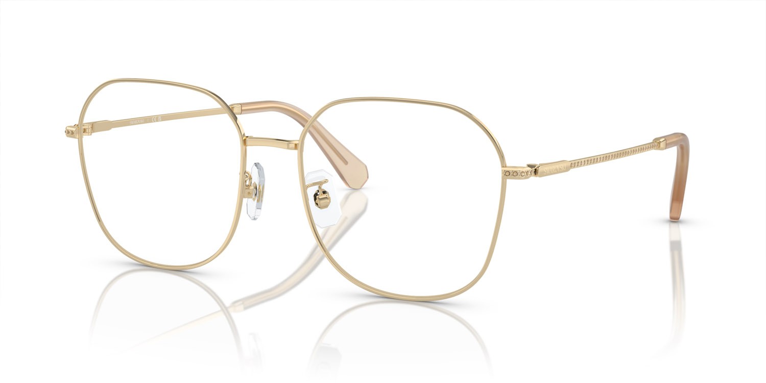 Eyeglasses Swarovski SK 1009D (4013) color oro pallido shape irregular lenses lente demo