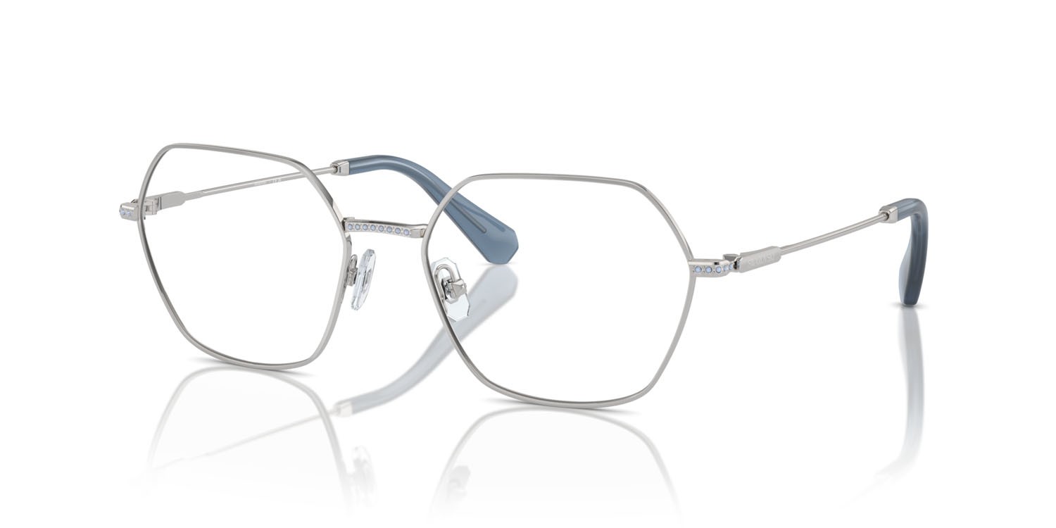 Eyeglasses Swarovski SK 1011 (4001) color argento shape irregular lenses lente demo