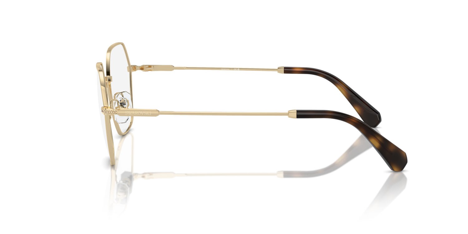 Eyeglasses Swarovski SK 1011 (4013) color oro pallido shape irregular lenses lente demo