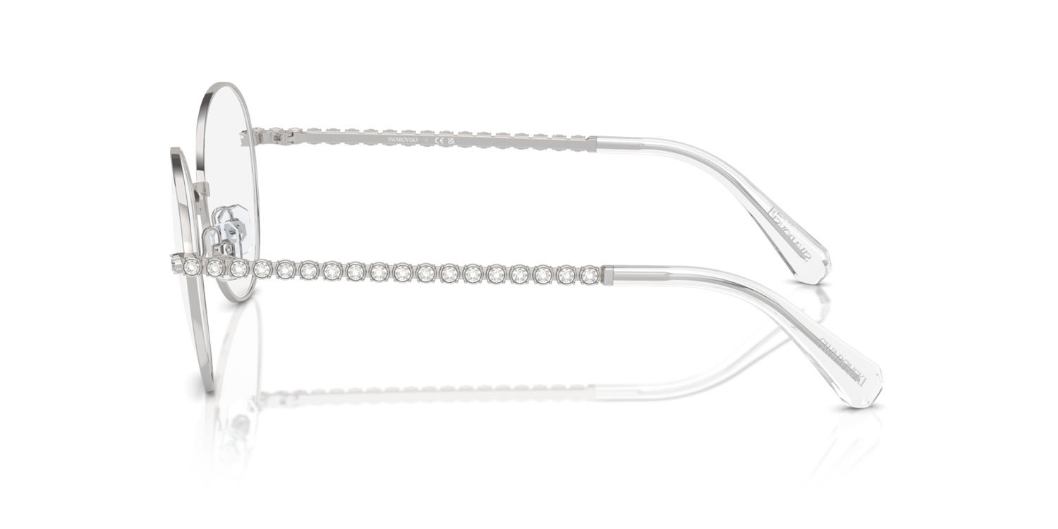 Eyeglasses Swarovski SK 1013 (4001) color argento shape round lenses lente demo