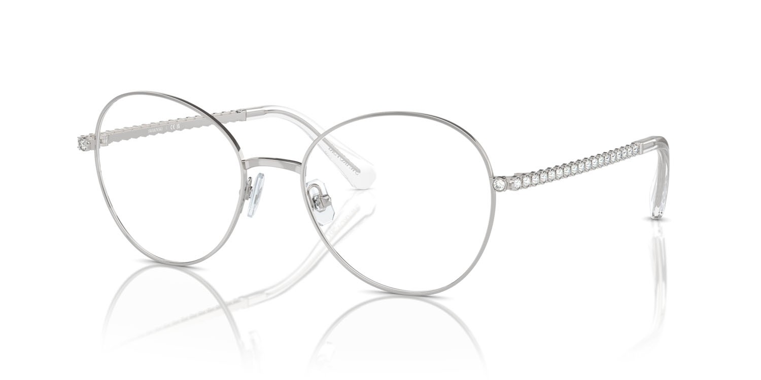 Eyeglasses Swarovski SK 1013 (4001) color argento shape round lenses lente demo