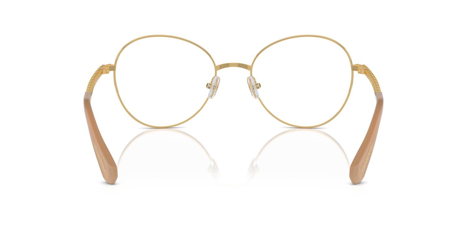 Eyeglasses Swarovski SK 1013 (4004) color oro shape round lenses lente demo