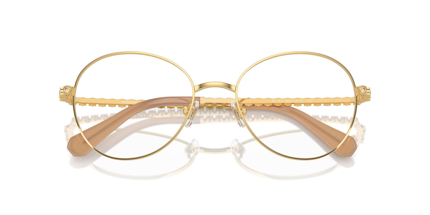 Eyeglasses Swarovski SK 1013 (4004) color oro shape round lenses lente demo