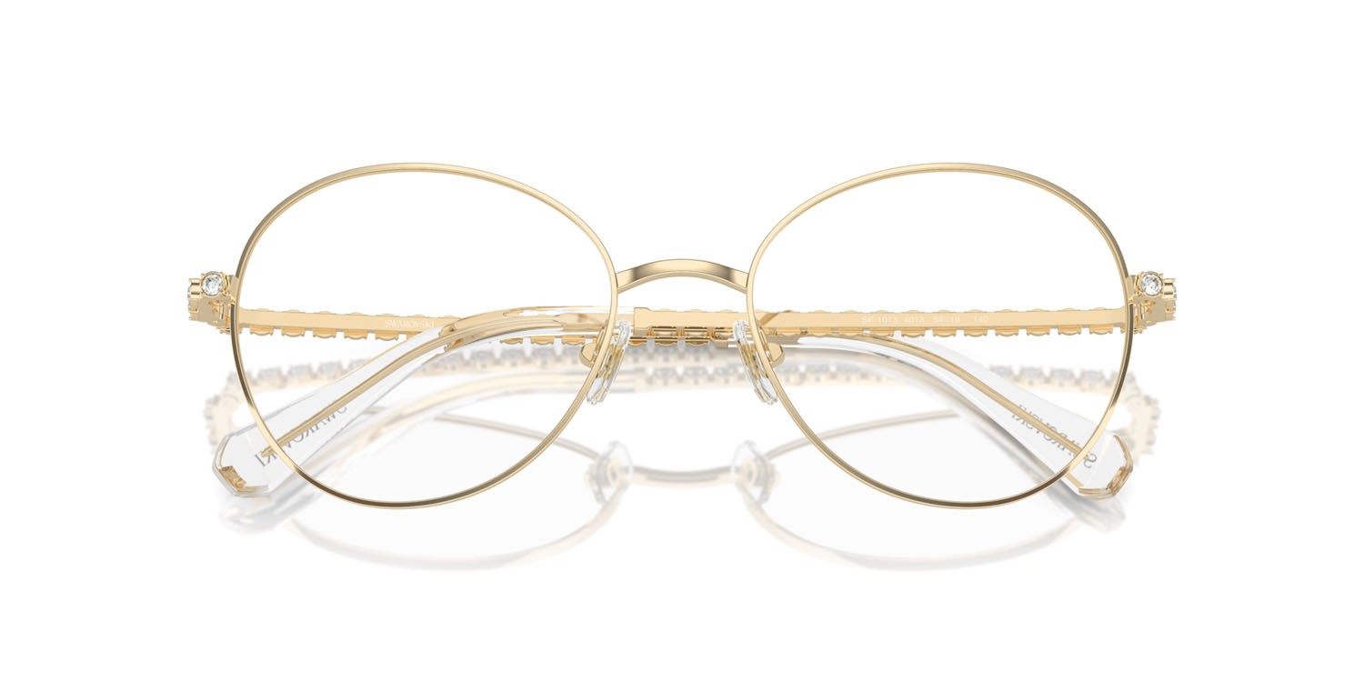 Eyeglasses Swarovski SK 1013 (4013) color oro pallido shape round lenses lente demo
