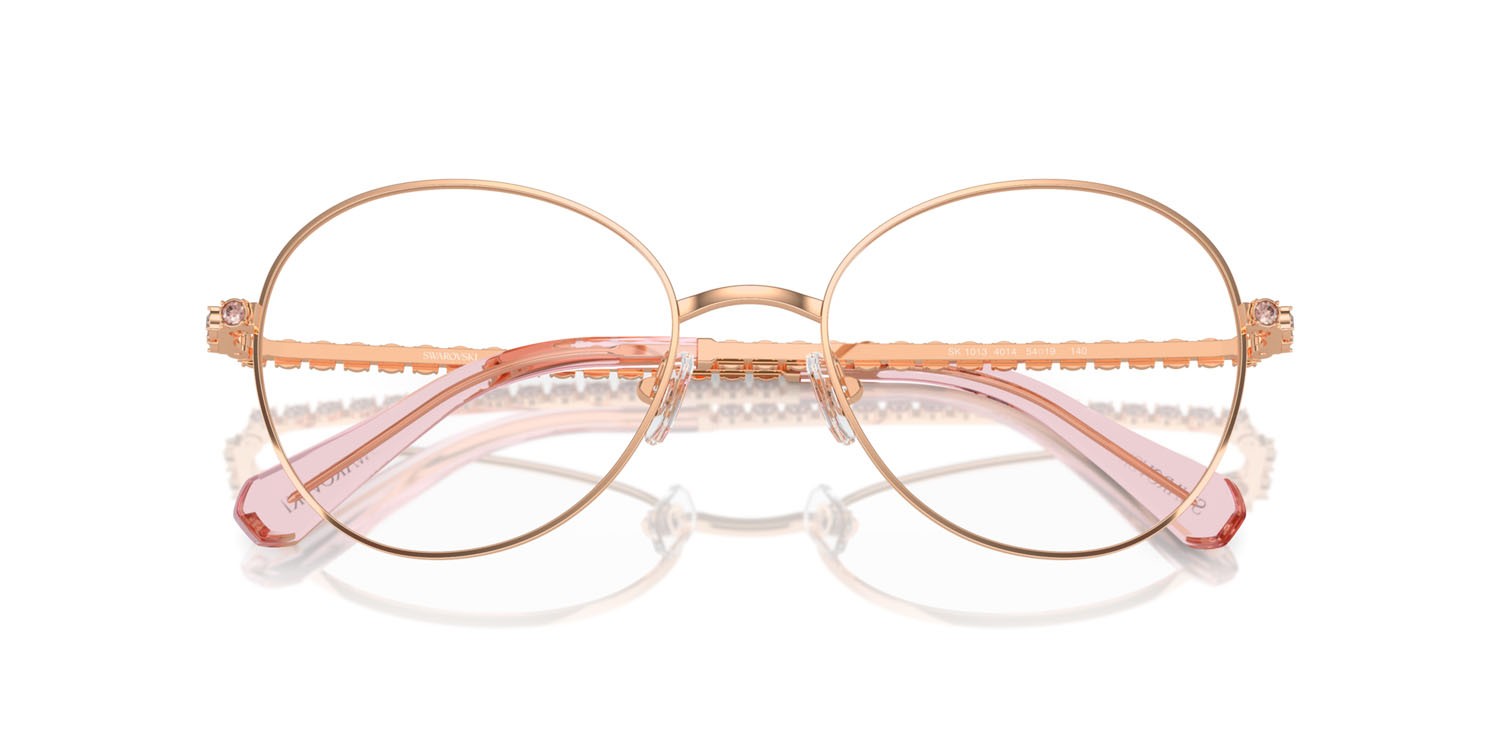 Eyeglasses Swarovski SK 1013 (4014) color oro rose shape round lenses lente demo