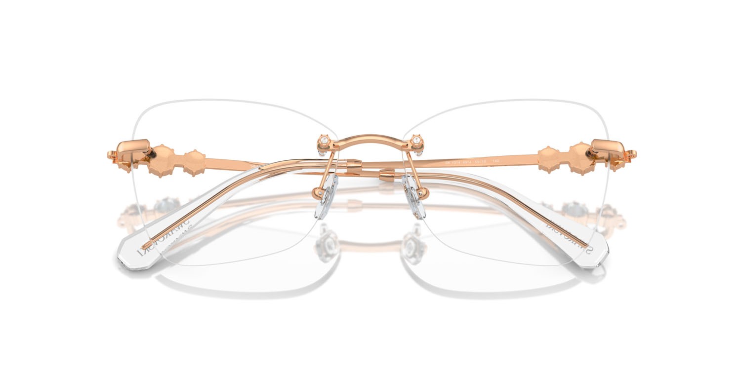 Eyeglasses Swarovski SK 1014 (4014) color oro rose shape butterfly lenses lente demo