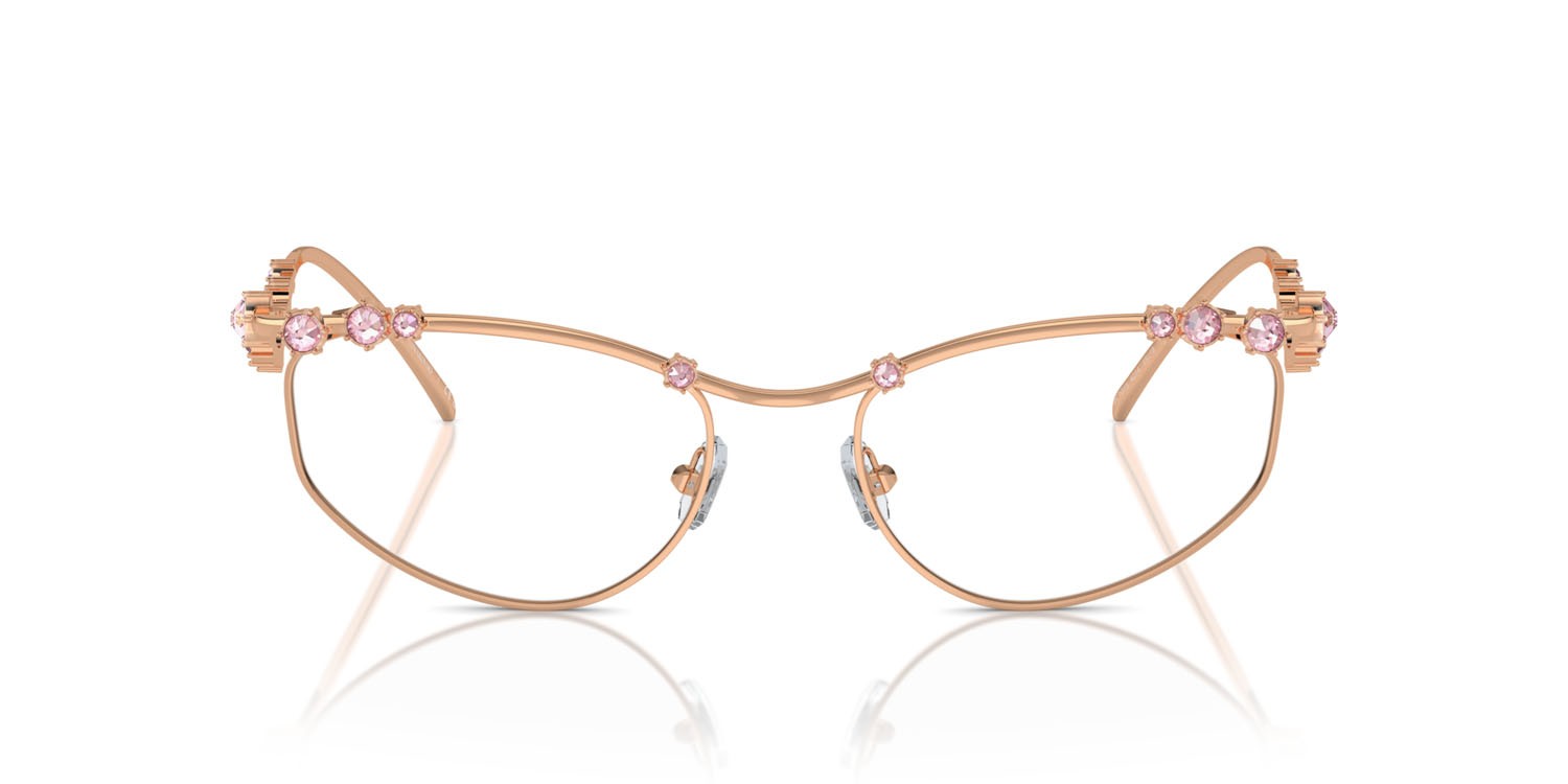 Eyeglasses Swarovski SK 1015 (4014) color oro rose shape irregular lenses lente demo
