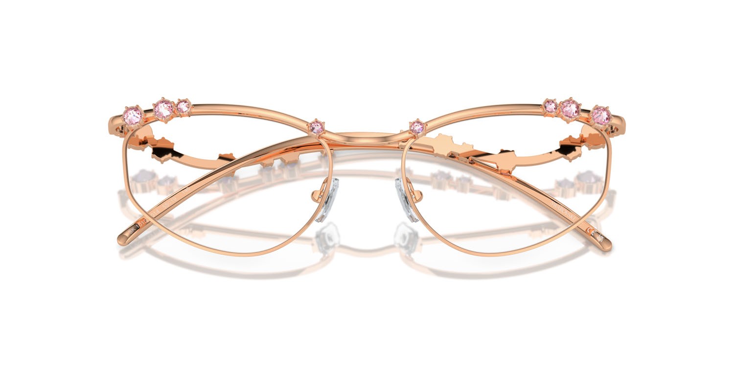 Eyeglasses Swarovski SK 1015 (4014) color oro rose shape irregular lenses lente demo