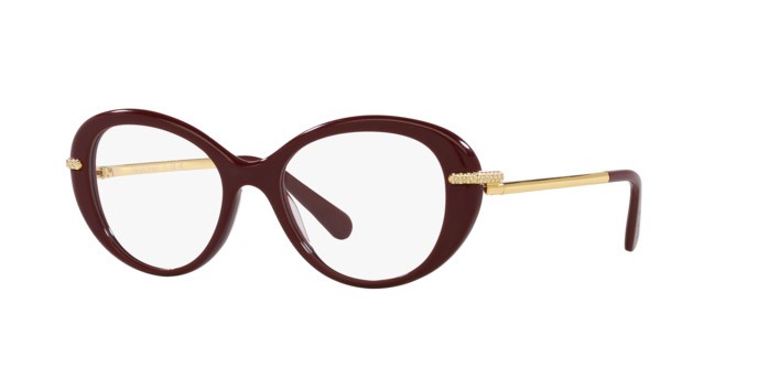 Eyeglasses Swarovski SK 2001 (1008) color vinaccia shape oval lenses lente demo