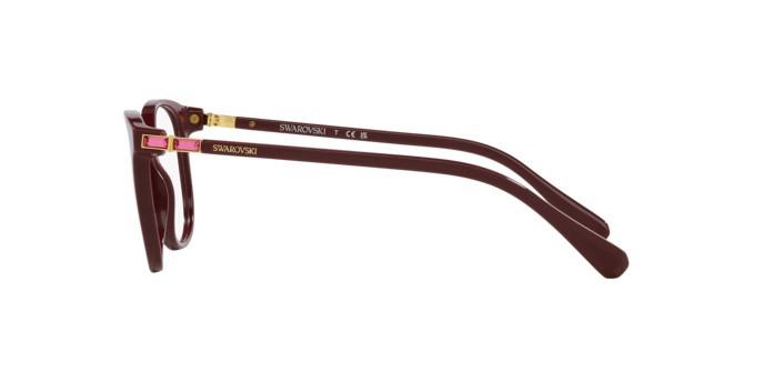 Eyeglasses Swarovski SK 2002 (1008) color borgogna tinta unita shape square lenses lente demo