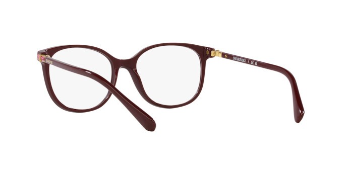 Eyeglasses Swarovski SK 2002 (1008) color borgogna tinta unita shape square lenses lente demo