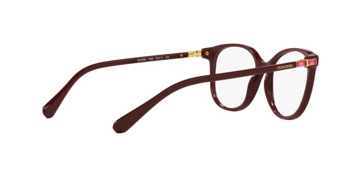Eyeglasses Swarovski SK 2002 (1008) color borgogna tinta unita shape square lenses lente demo