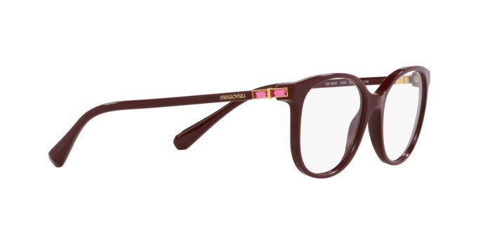 Eyeglasses Swarovski SK 2002 (1008) color borgogna tinta unita shape square lenses lente demo