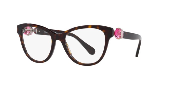 Eyeglasses Swarovski SK 2004 (1002) color havana scuro shape round lenses lente demo