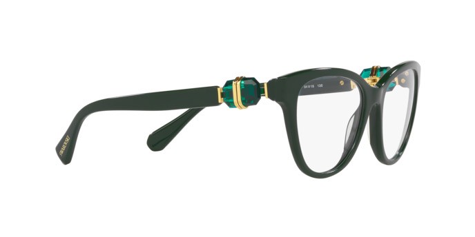 Eyeglasses Swarovski SK 2004 (1026) color verde scuro shape round lenses lente demo