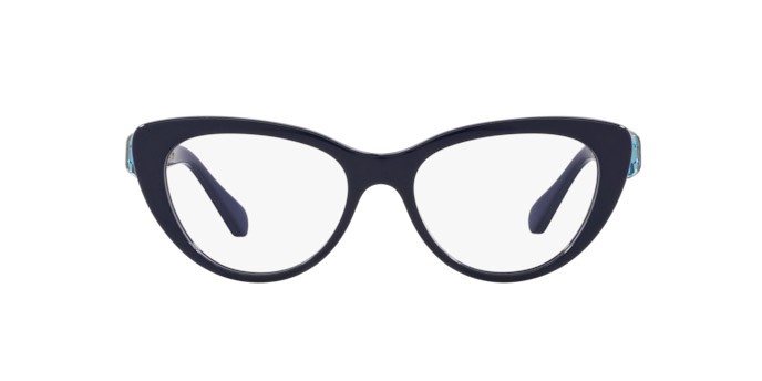 Eyeglasses Swarovski SK 2005 (1004) color blu scuro shape cat eye lenses lente demo
