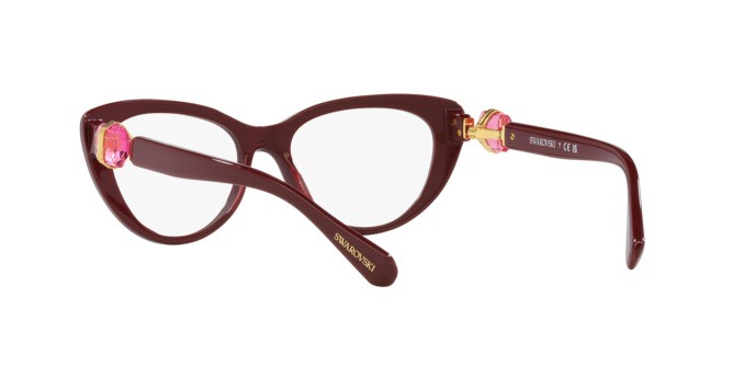 Eyeglasses Swarovski SK 2005 (1008) color vinaccia shape cat eye lenses lente demo