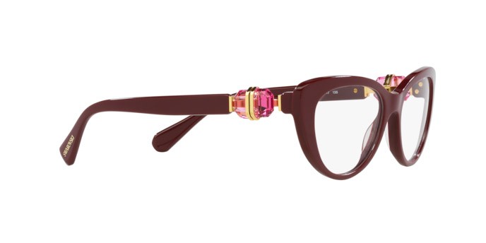 Eyeglasses Swarovski SK 2005 (1008) color vinaccia shape cat eye lenses lente demo