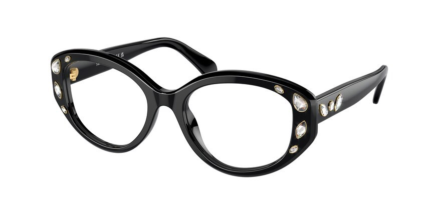Eyeglasses Swarovski SK 2006 (1001) color nero shape irregular lenses lente demo