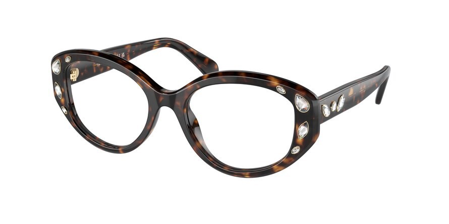 Eyeglasses Swarovski SK 2006 (1002) color havana shape irregular lenses lente demo