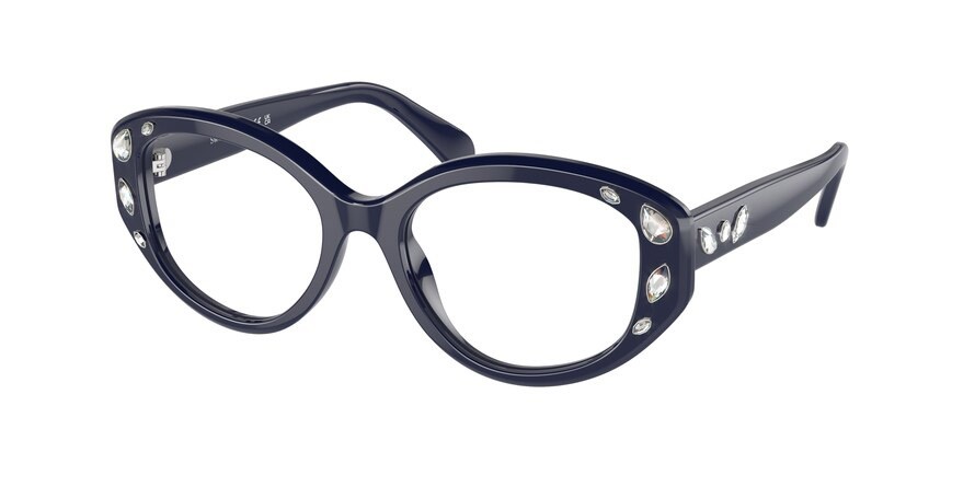 Eyeglasses Swarovski SK 2006 (1004) color blu opale shape irregular lenses lente demo