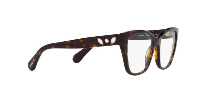 Eyeglasses Swarovski SK 2008 (1002) color havana shape irregular lenses lente demo