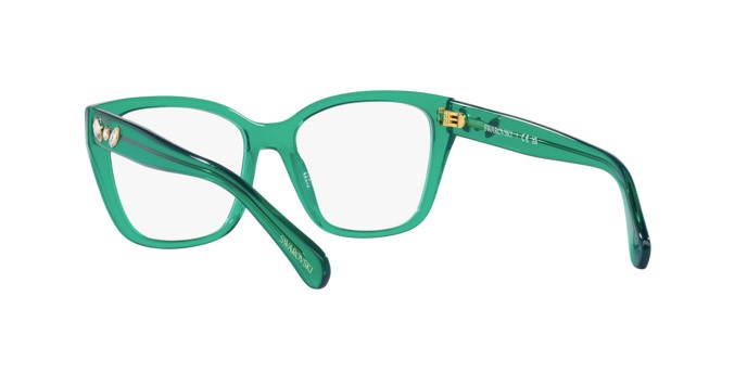 Eyeglasses Swarovski SK 2008 (1029) color verde crystal shape irregular lenses lente demo
