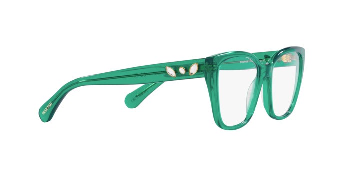Eyeglasses Swarovski SK 2008 (1029) color verde crystal shape irregular lenses lente demo
