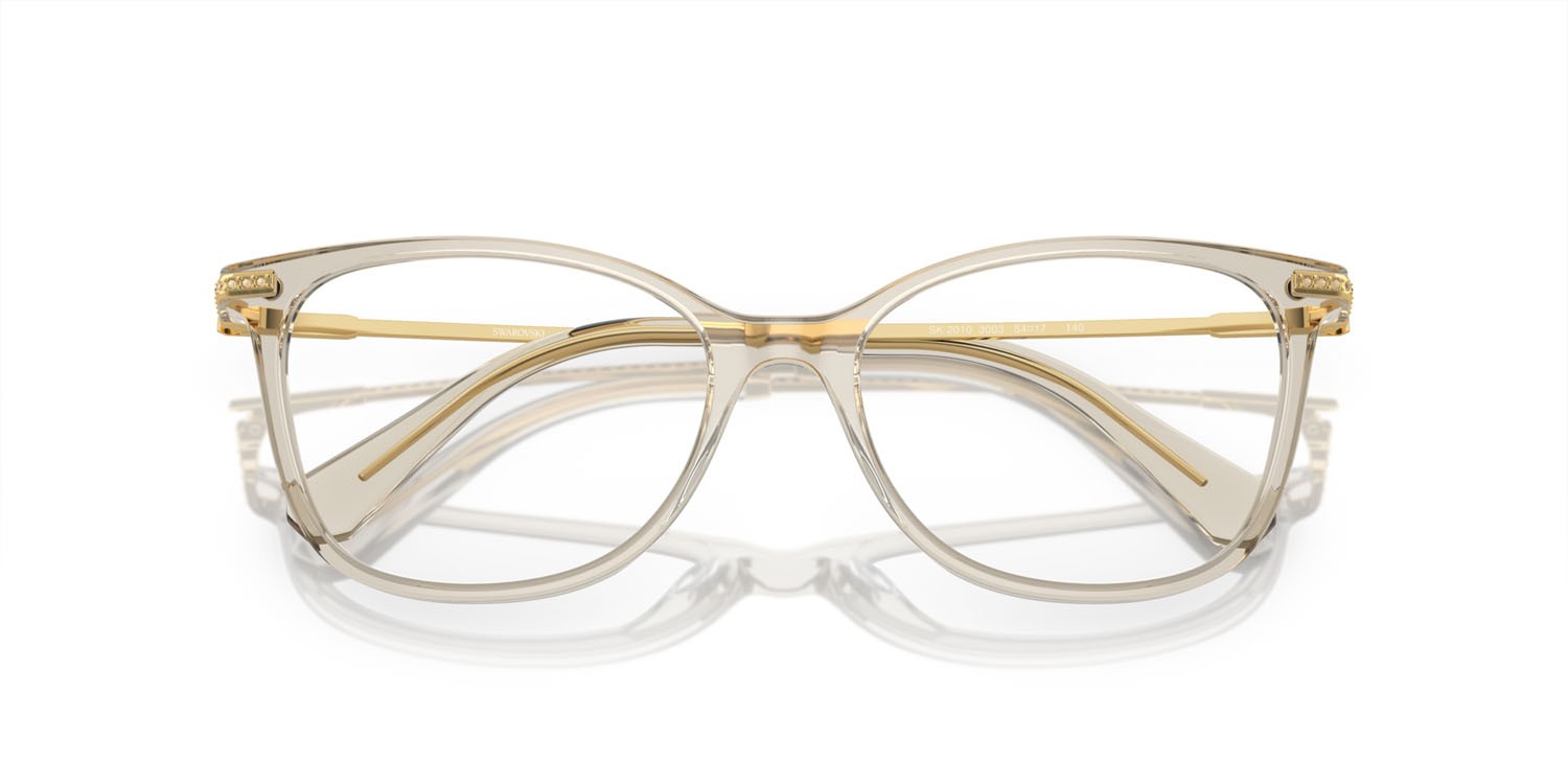 Eyeglasses Swarovski SK 2010 (3003) color beige trasparente shape square lenses lente demo