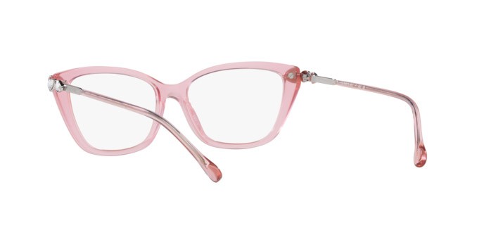 Eyeglasses Swarovski SK 2011 (3001) color rosa trasparente shape cat eye lenses lente demo