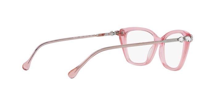 Eyeglasses Swarovski SK 2011 (3001) color rosa trasparente shape cat eye lenses lente demo
