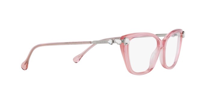 Eyeglasses Swarovski SK 2011 (3001) color rosa trasparente shape cat eye lenses lente demo