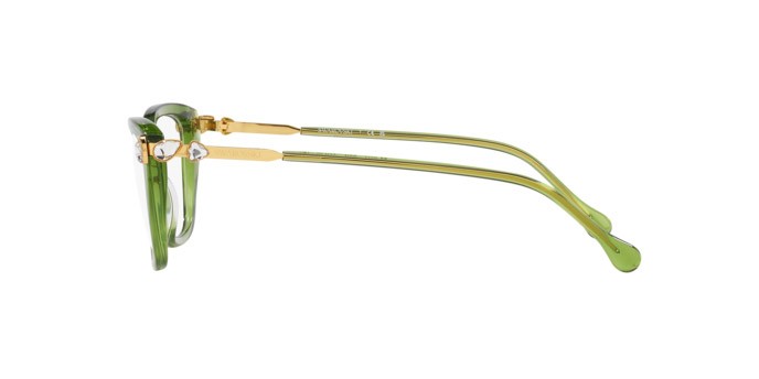 Eyeglasses Swarovski SK 2011 (3002) color trasparent green shape cat eye lenses lente demo