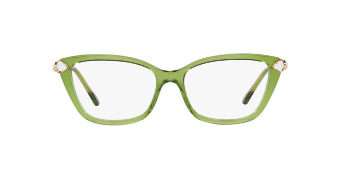 Eyeglasses Swarovski SK 2011 (3002) color trasparent green shape cat eye lenses lente demo