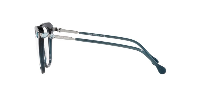 Eyeglasses Swarovski SK 2012 (3004) color blu trasparente shape irregular lenses lente demo
